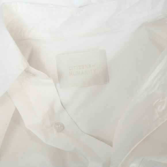 Citizens Of Humanity Kayla Shirt Tunic Top Buttondown Long Sleeve White S 283497 - Picture 11 of 11